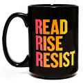 Read Rise Resist Pink Yellow Mug